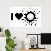 Poster Explosive I Love Volleyball 1 (Bureau à domicile)