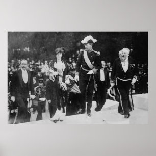 Poster Expo 1913 du Roi Albert et de la Reine Elizabeth