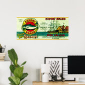 Poster Exporter le Étiquette Can Saumon (Bureau à domicile)