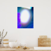 Poster Exposé 7003 Art Abstrait Bleu Et Violet (Cuisine)