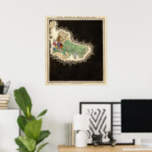 Poster Exposer l'Empire de Kublai Khan 1294 après J.-C. (Bureau à domicile)