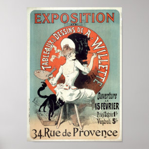 Poster Exposition 34 Rue de Provence Publicité Vintage fr