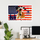 POSTER EXPOSITION ARTISTIQUE DES DROITS DES AUTOCHTONES - (Bureau à domicile)