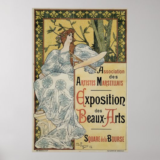 Poster Exposition artistique vintage Art nouveau (Devant)