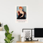 Poster Exposition d'Amedeo Modigliani, une femme avec des (Bureau à domicile)