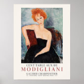 Poster Exposition d'Amedeo Modigliani, une femme avec des (Devant)