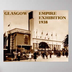 Poster exposition de l'empire de glasgow 1938