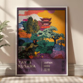 Poster Exposition de paysage abstrait vibrant de Yayoi Ku