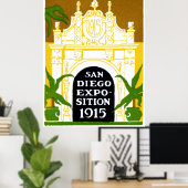 Poster Exposition de San Diego en 1915 (Bureau à domicile)