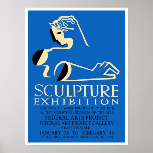 Poster Exposition de sculpture de design américain (Devant)