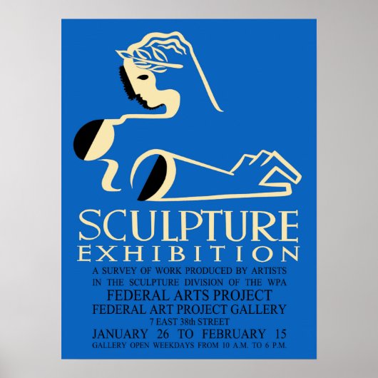 Poster Exposition de sculpture de design américain (Devant)