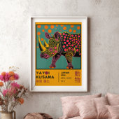 Poster Exposition d'illustrations rétro de rhinocéros par
