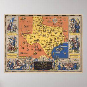 Poster Exposition du centenaire du Texas