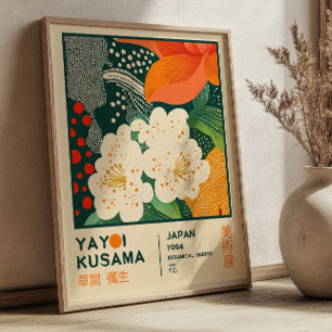 Poster Exposition Florale BOHO Chic Yayoi Kusama