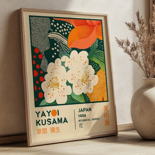 Poster Exposition Florale BOHO Chic Yayoi Kusama