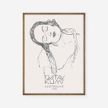 Poster Exposition Gustav Klimt Half Figure Young Woman<br><div class="desc">Gustav Klimt Demi-figure d'une exposition pour jeunes femmes Imprimer</div>
