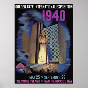 Poster Exposition internationale de Golden Gate 1940