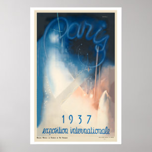 Poster Exposition Internationale de Paris France Art Vint