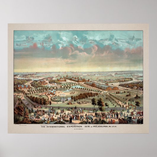 Poster Exposition internationale de Philadelphie vintage  (Devant)