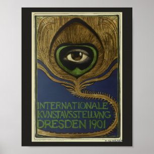 Poster Exposition internationale vintage Art nouveau Klin