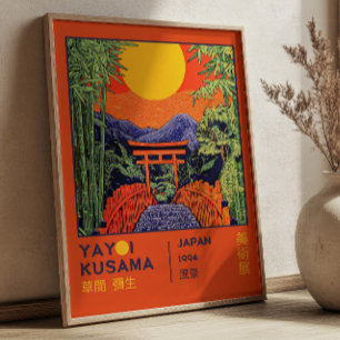 Poster Exposition japonaise Yayoi Kusama Orange Brûlée