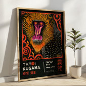 Poster Exposition Rétro Illustration de Singe par Yayoi K
