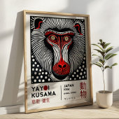 Poster Exposition Rétro Mandrill de Yayoi Kusama