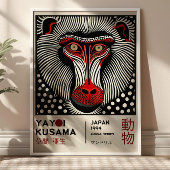 Poster Exposition Rétro Mandrill de Yayoi Kusama