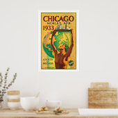 Poster Exposition universelle de Chicago 1933 Siècle de p (Cuisine)