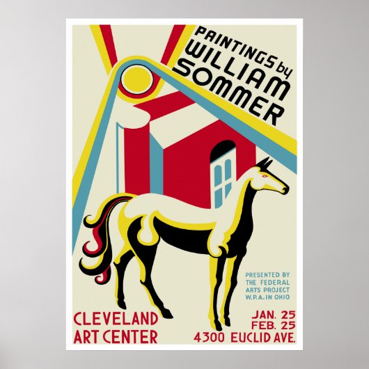 Poster Exposition William Sommer (Devant)