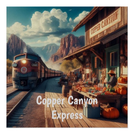 Poster Express de canyon de cuivre (Devant)
