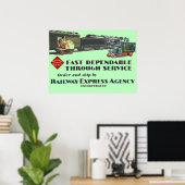 Poster Express ferroviaire Service rapide et fiable (Bureau à domicile)