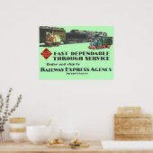 Poster Express ferroviaire Service rapide et fiable (Cuisine)