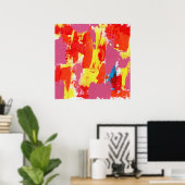 Poster Expression Abstraite #7 par Michael Moffa (Bureau à domicile)