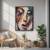 Poster Expression Abstraite Vibrante – Tomber en Amour Ar