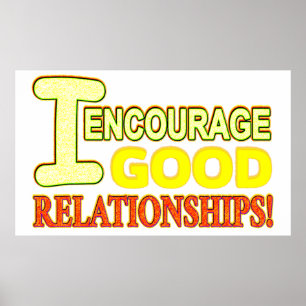 Poster Expression mignonne Concevoir DE BONNES RELATIONS.
