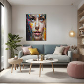 Poster Expression vidéo - Art Portrait Abstrait