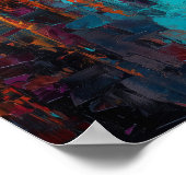 Poster Expressionist Barcelona Skyline Vibrant Cityscape  (Coin)