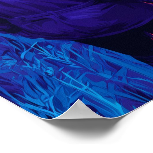 Poster Expressionist River Sunset Contemplation Art (Coin)