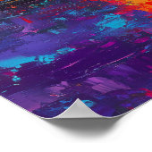 Poster Expressionist Shanghai Skyline Colorful Urban City (Coin)