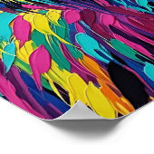 Poster Expressionist Vibrant Colorful Cow (Coin)