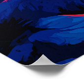 Poster Expressionist Wolf Under Crimson Moon Wall Art (Coin)