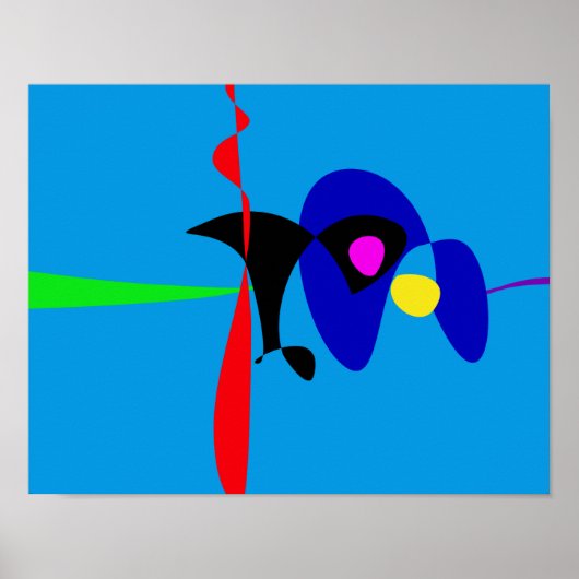 Poster Expressionnisme Abstrait Art numérique simple (Devant)