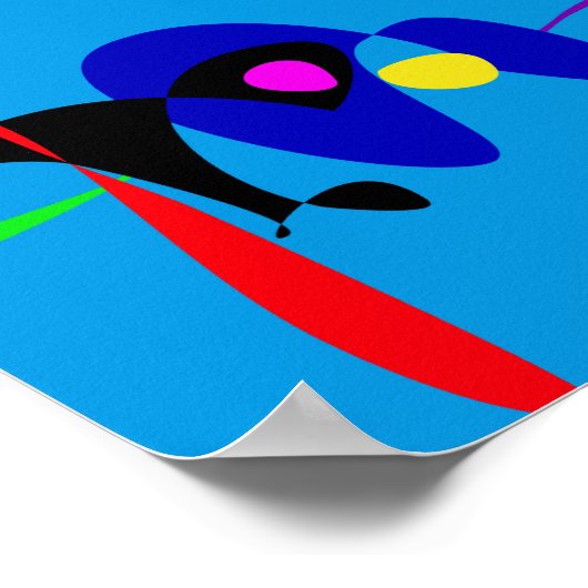 Poster Expressionnisme Abstrait Art numérique simple (Coin)