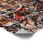 Poster Expressionnisme abstrait Big Ben Londres Drip Art (Coin)