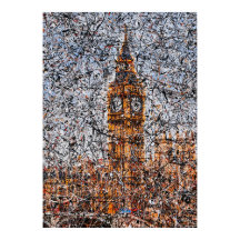 Expressionnisme abstrait Big Ben Londres Drip Art
