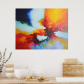 Poster Expressionnisme Abstrait moderne peinture acryliqu (Cuisine)