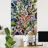 Poster Expressionnisme Abstrait Théorie du Chaos Aquarell (Bureau à domicile)