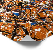 Poster Expressionnisme abstrait Tour Eiffel de Paris Art (Coin)