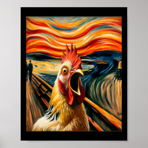 Poster Expressionniste Cri Parodie Peinture Drôle Art Hum